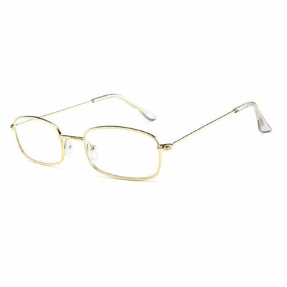 Small Sunglasses Square Hiking Retro Transparent Clear Frame Metal Frame Eyewear