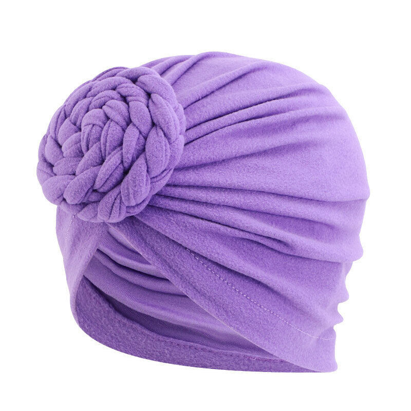 Turban Hat Twist Braid Turban Hat Pan Flower Turban Hat Baotou Hat Ethnic Hat
