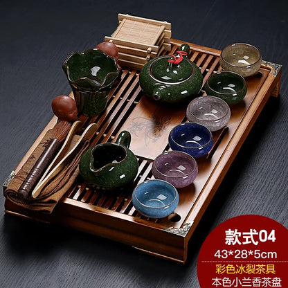 Purple Clay Chinese Tea Cup Set Porcelain Vintage Simple Kung Fu Luxury Tea Set