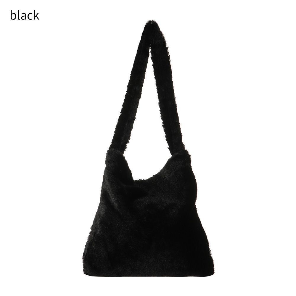 1pc Women Girls Fluffy Shoulder Bag Top-handle Bag Female Autumn Winter Handbag