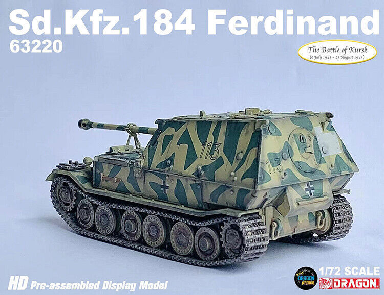 Dragon 63220 1/72 German Sd.Kfz.184 Ferdinand Military Tank Destroyer Model