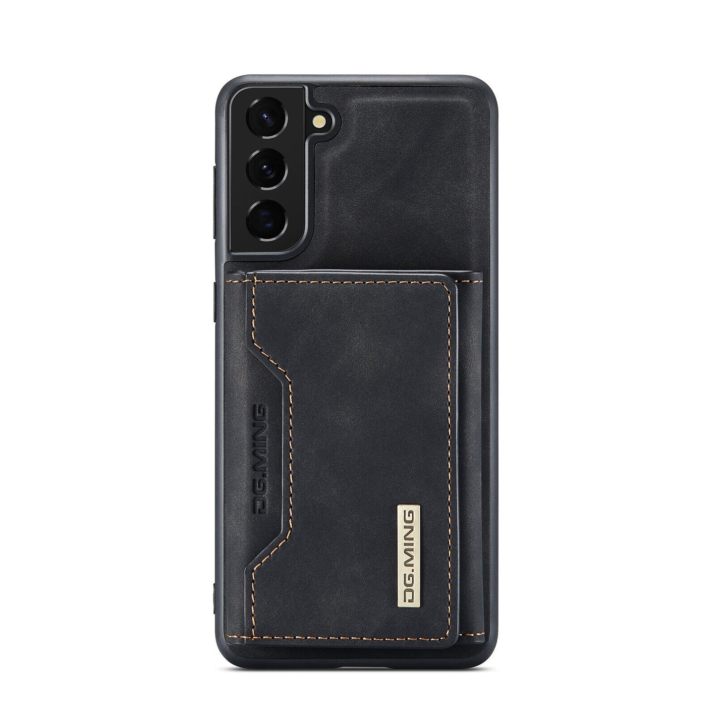 For Samsung Galaxy S21 Ultra FE + 5G Leather Case Cover Holder Tempered Glass