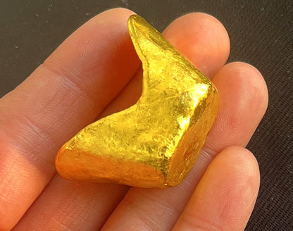 Antique Chinese Brass Ingot Fake Gold Ancient Money Collection