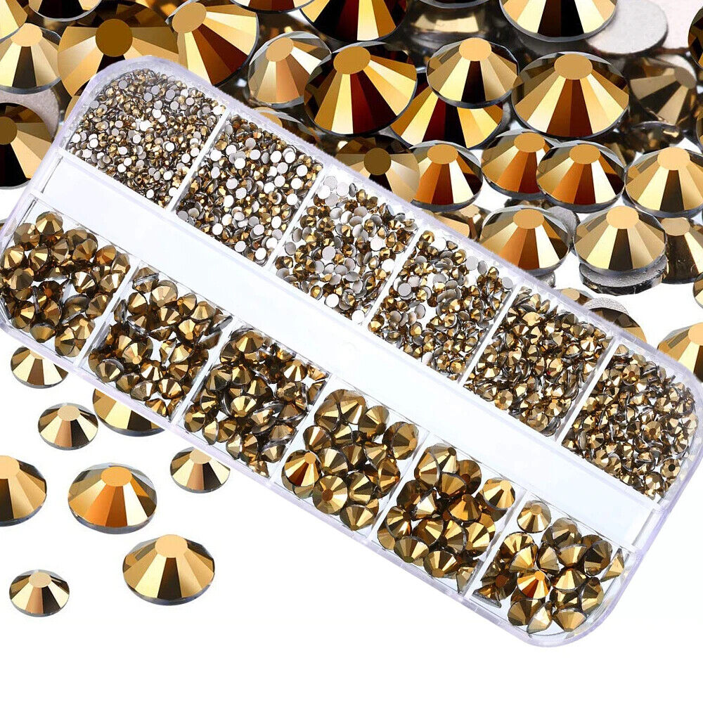 Nail Charms 30Pcs Boxed Luxury Shiny Planet Alloy 3D Art Rhinestones Bling Decor