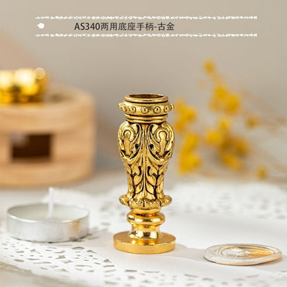 Wax Sealing Stamps Metal Retro Magic College Roman Column Handle DIY Card Making