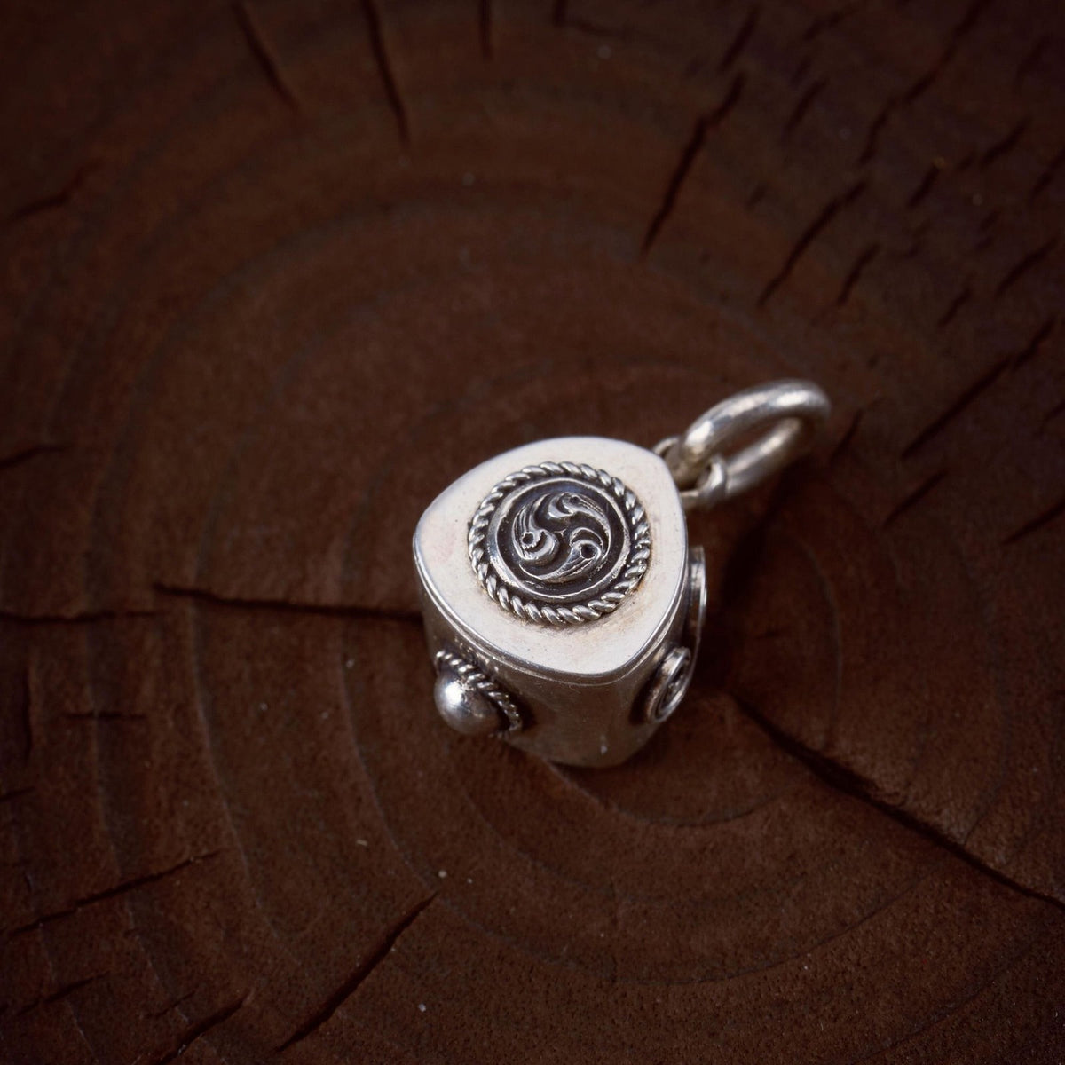 Ethnic Vintage Tibetan Small Gau Box Handmade Accessory Pendant