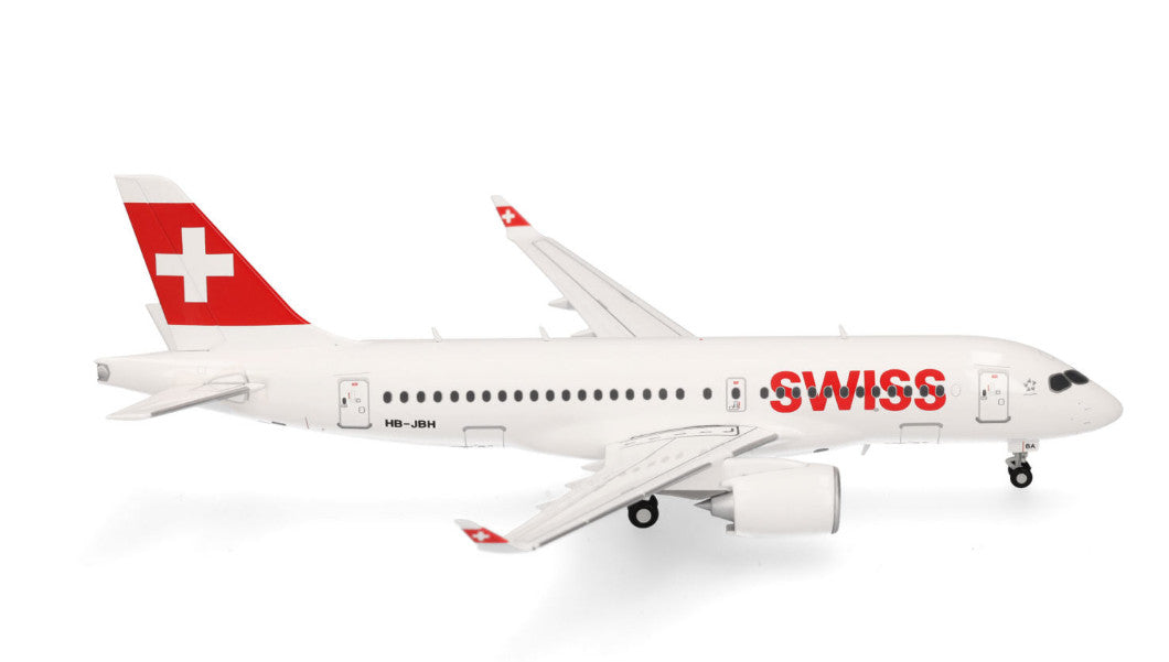 1:200 Herpa Swiss AIRBUS A220-100 Passenger Airplane Diecast Aircraft Model