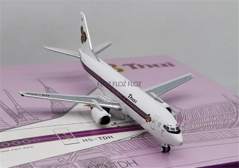 Miniature Model Thai for Boeing B737-400 HS-TDH 1:400 Aircraft Pre-built Model