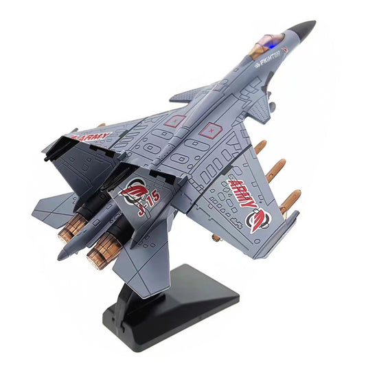1:100 J-15 Alloy Fighter Aviation Aircraft Airplane Model With Sound & Light B