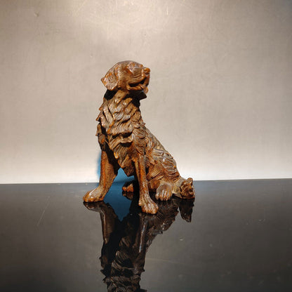 Wood Carving Foo Dog Statue Lovely Home Decor Ornaments Chesapeake Bay Retriever