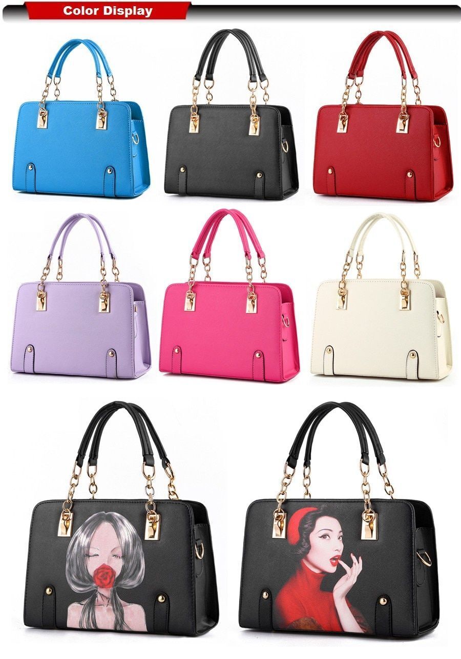 Luxury Handbag Leather Messenger Bags Large Capacity Bag Shell Purse 30*12*20 CM