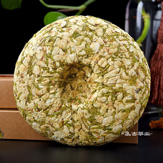 Jasmine Aroma Dried Flower Tea Cake Blooming Tea Nectar Scented Herbal Tea 茉莉花茶