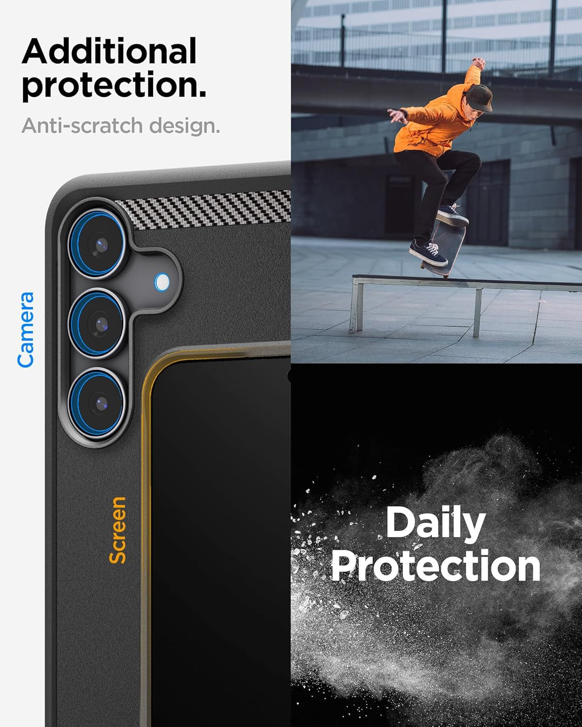 for Galaxy S25 FE Case, Rugged Armor (2025) [No Magnet Ring] [Military-Grade Pro