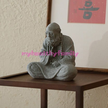 1pc Zen Inspired Bodhidharma Tea Pet Decoration Tea Table Desktop Decoration