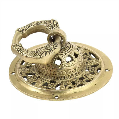 Antique Look Brass Ornate Design Parrot Ring Door Knocker Door Bell Home Decor