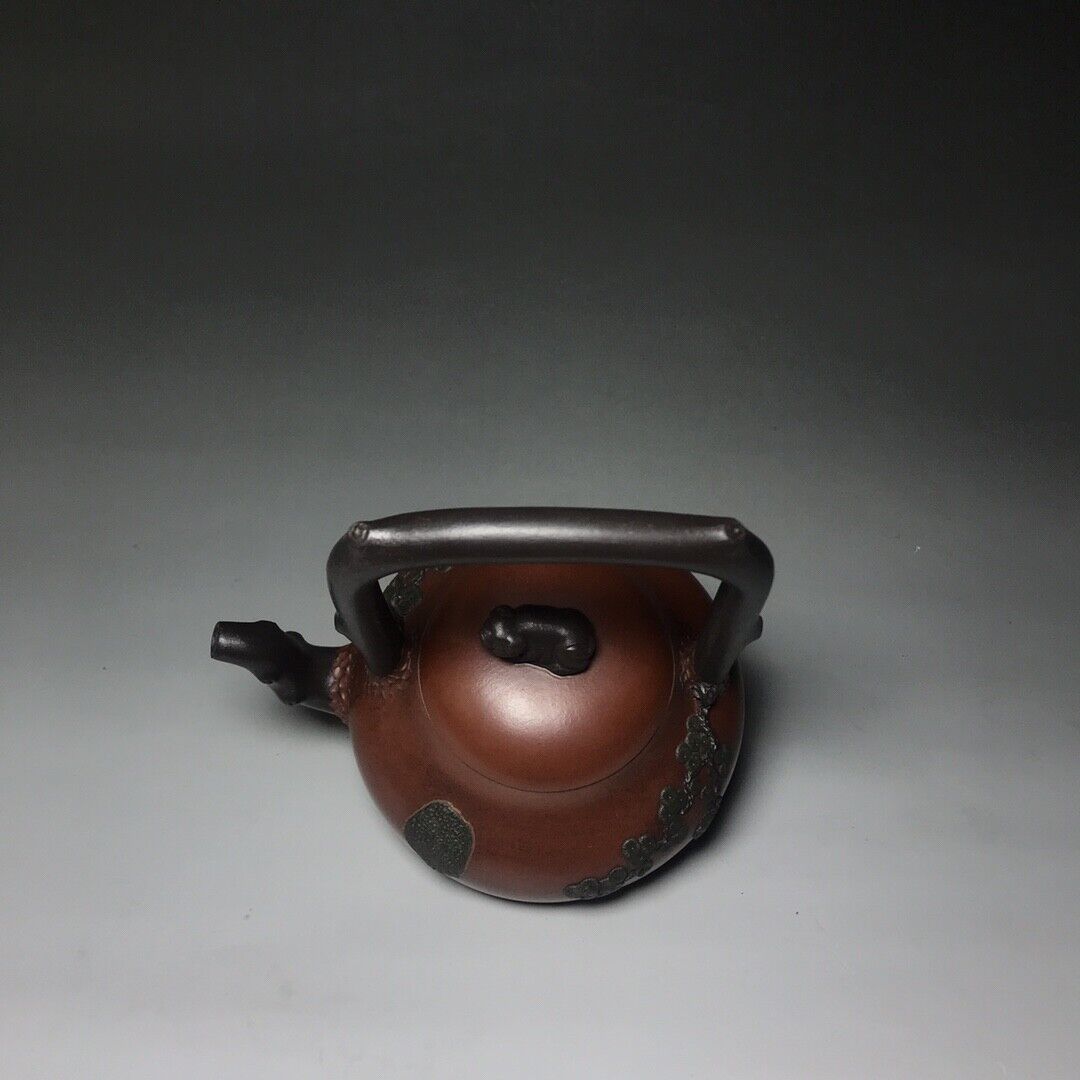 Chinese Yixing Zisha Clay Handmade Exquisite Teapot （提梁壶 底款：蒋蓉））