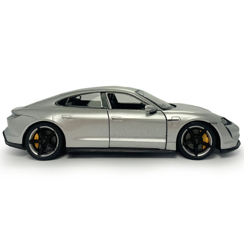 1/24 Porsche Taycan Turbo S Model Car Diecast Toy Vehicle Collectible Silver