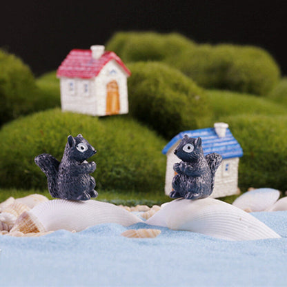 Miniatures Decoration Cartoon Garden Squirrel Ornament Figurines Micro Landscape