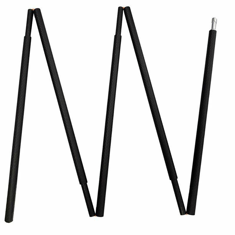 126/125cm Carbon Fiber Ultralight Pyramid Tent Double Straight Pole Camping 2PCS