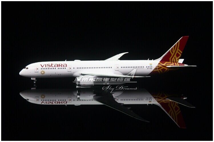 1:400 JC Wings Vistara BOEING 787-9 Passenger Airplane Diecast Aircraft Model