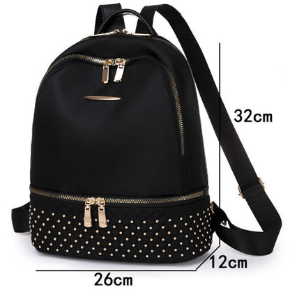 Retro Backpack Oxford Anti Theft Multi Pockets Shoulder School Bags 26*12*32 CM