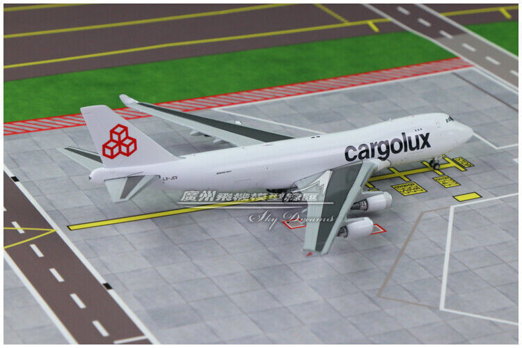 1:400 JC Wings Cargolux BOEING 747-400F Passenger Plane Diecast Aircraft Model