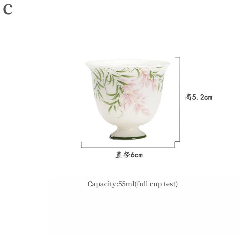 Hand Painted Gaiwan Set for Tea TureenTeaware Cup Chinese Bowls Tea Ceremony
