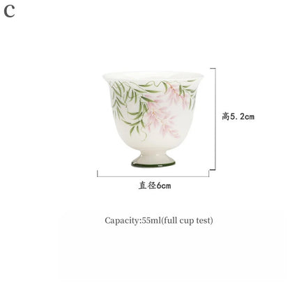Hand Painted Gaiwan Set for Tea TureenTeaware Cup Chinese Bowls Tea Ceremony