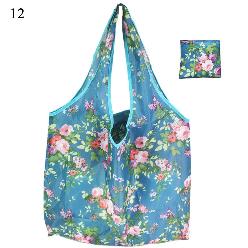 New Reusable Foldable Ladies Shopping Bag Eco Tote Handbag Fold Away Bag