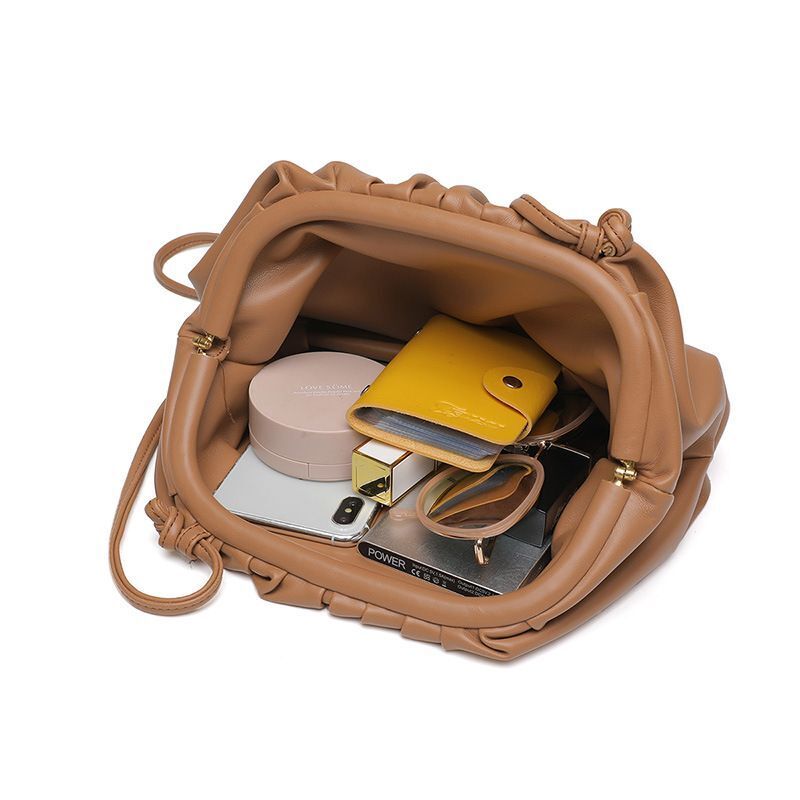 High Quality Synthetic Leather Cloud Bag Shoulder Purse Crossbody Satchel Clutch