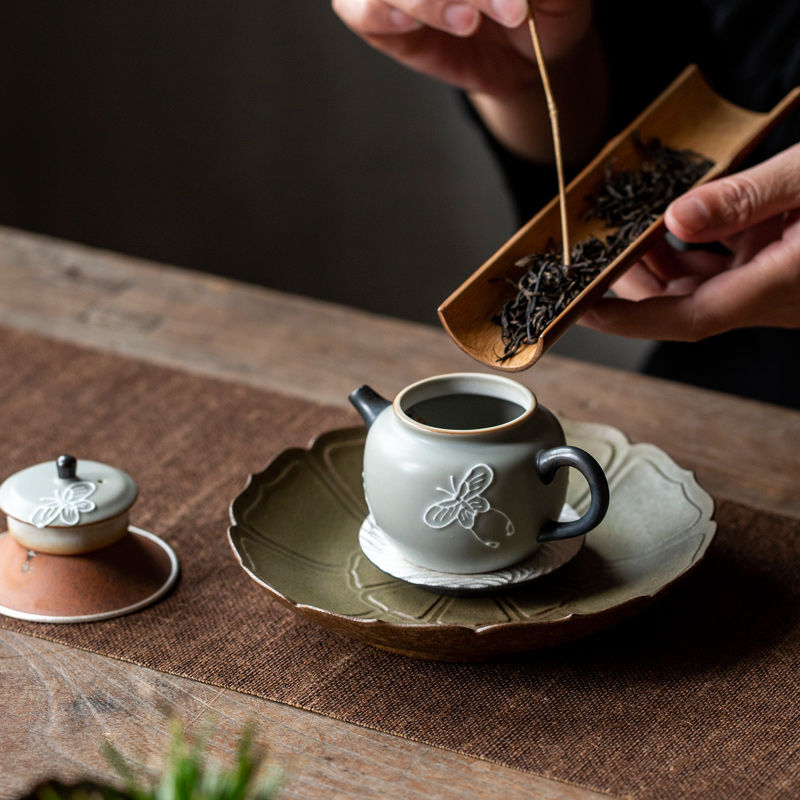 10.5CM Chinese Hand-painted Teapot Retro Ceramic Kung Fu Tea Set Accessories
