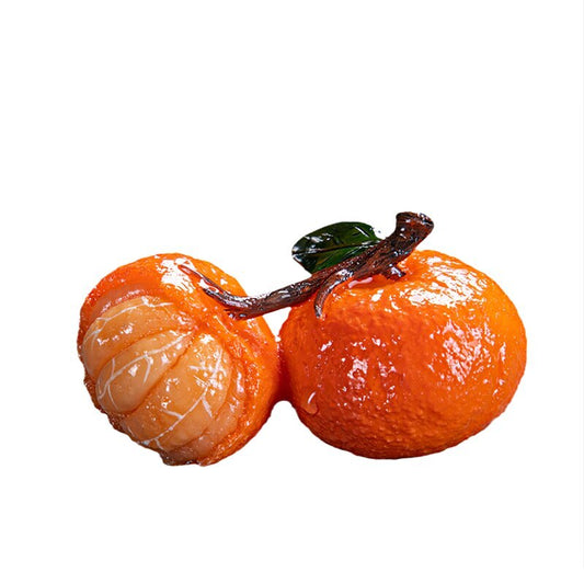 Chinese Resin Color Changing Tea Pet Lucky Orange Model Tea Figurine Ornament