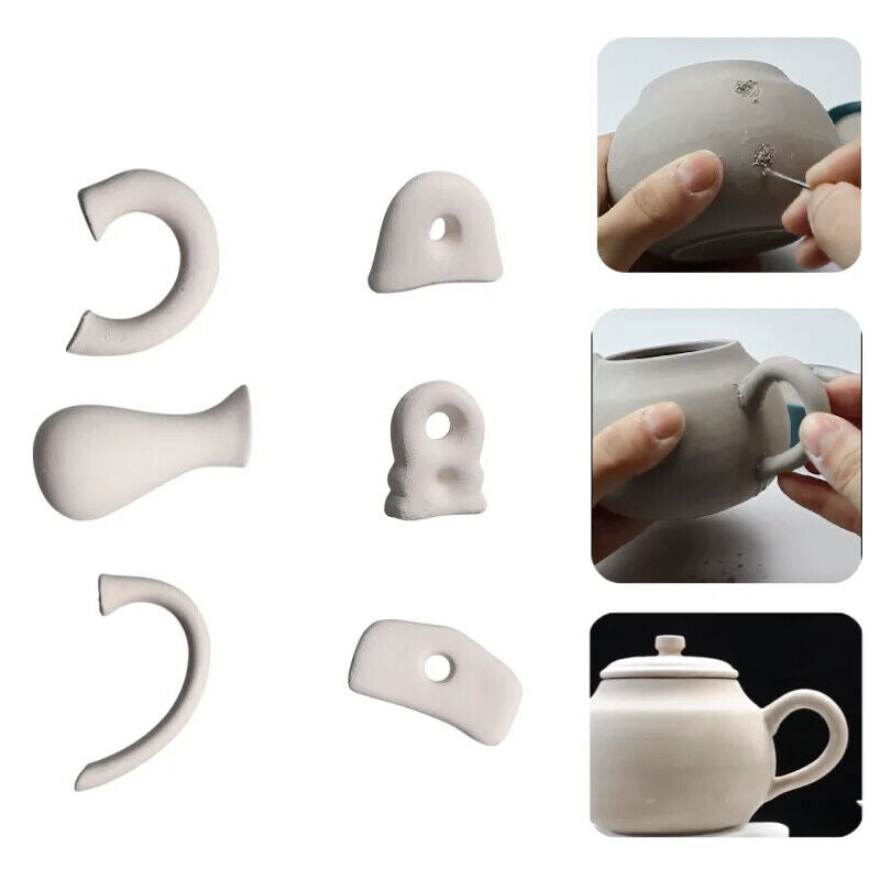 Pottery Tools Ceramic Mold Grouting Plaster DIY Teapot Water Cups Handle Molding