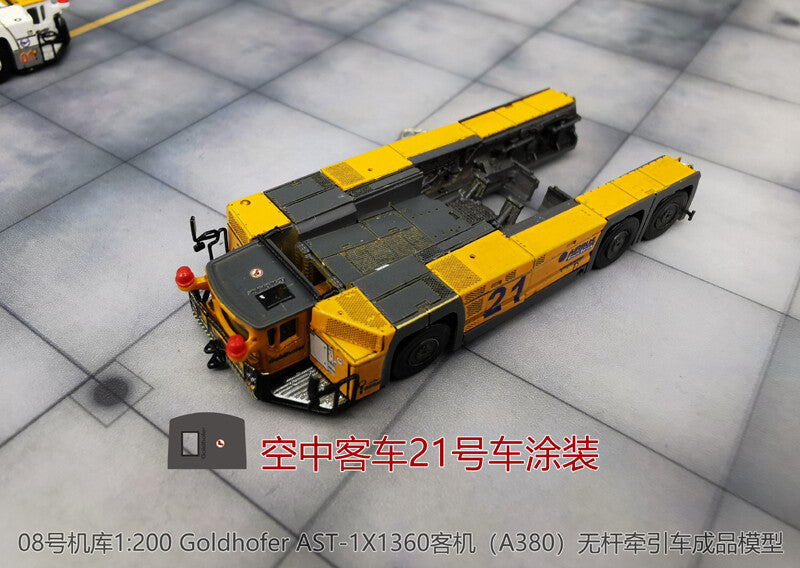 1:200 Airport AST-1X1360 Passenger Aircraft Wheel Tractor Metal Model #C