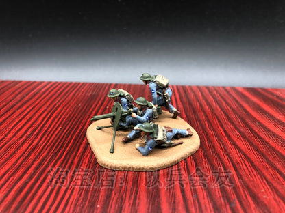 1/72 WWII Chinese Heavy machine gun group + 4Pcs soldier model