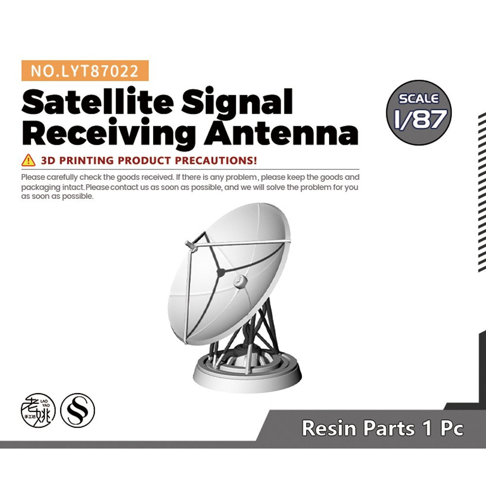 Yao's Studio LYT87022 1/87 HO Scene Model Satellite Signal Receiving Antenna