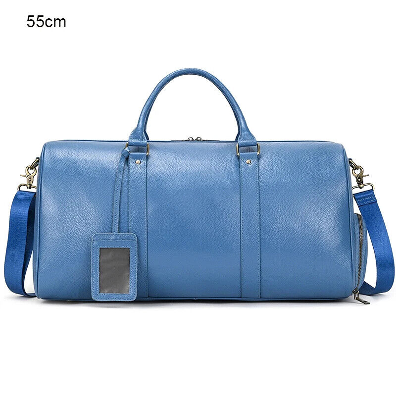 Men Women Travel Bag Cow Leather Carry On Luggage Bag Travel Shoulder Bag