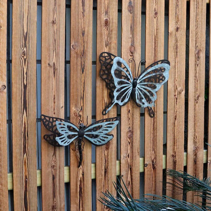 Butterfly Wall Decor Metal 3D Art Indoor Outdoor Garden Sculpture Patio Ornament
