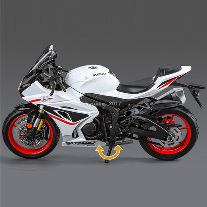 1:9 Suzuki GSX-1000R Motorcycle Model Diecast Toy Vehicle Toys for Boys White