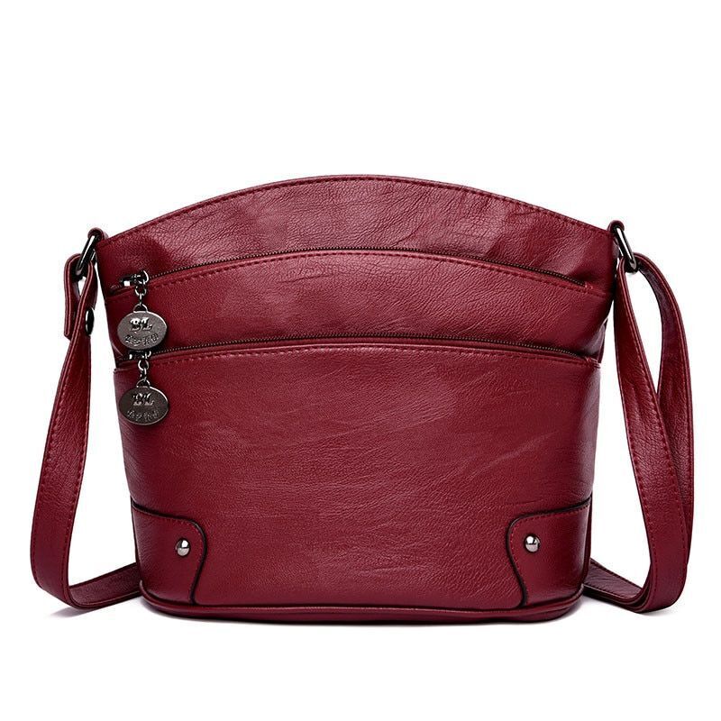 Multi-layer Pockets Genuine Leather Shoulder Bag Handbag Bag Small Crossbody Bag