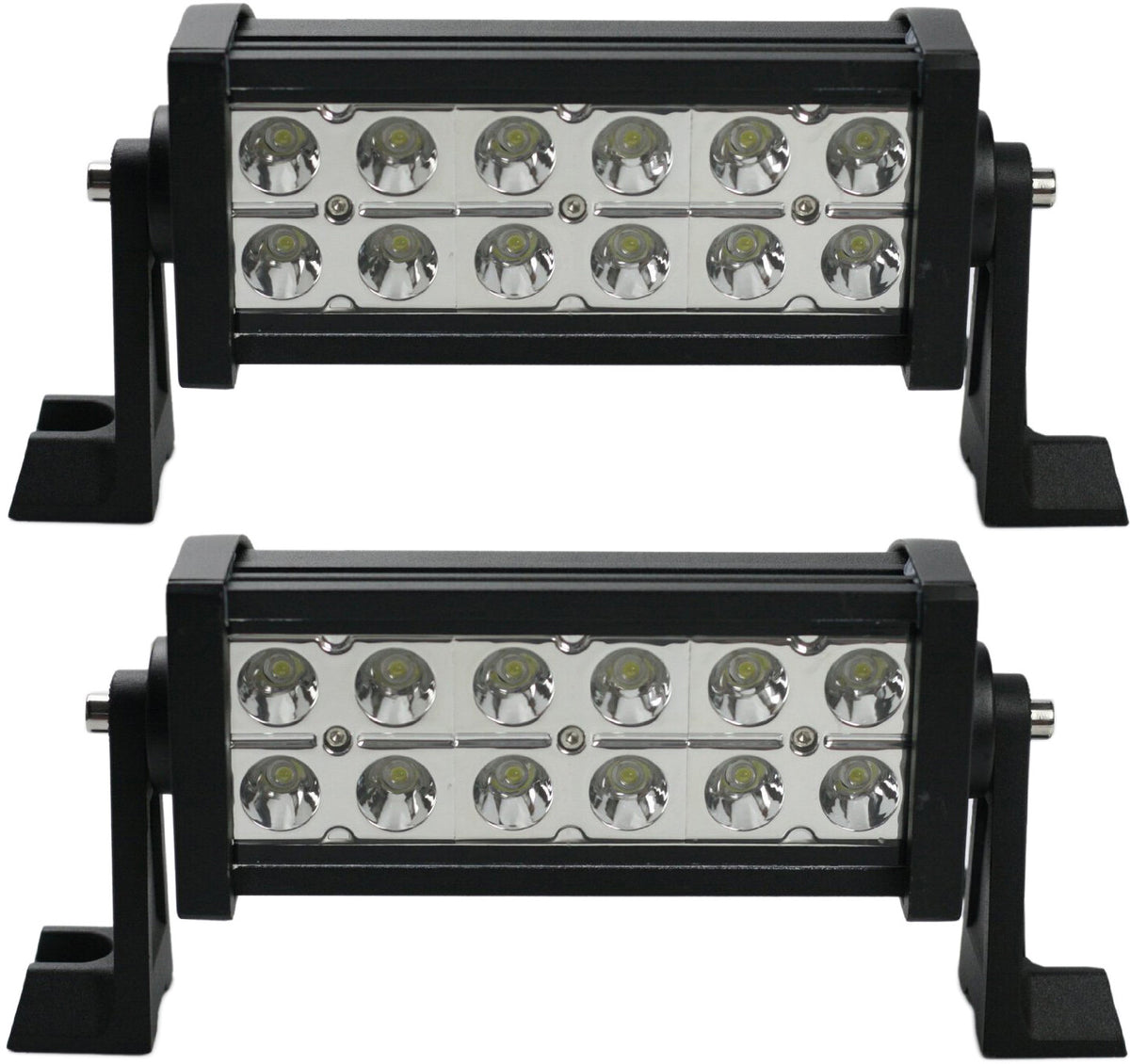 2 Pack Extremely Bright LED Off-road Driving Light Bars, IP67 Waterproof, 6000K