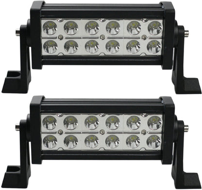 2 Pack Extremely Bright LED Off-road Driving Light Bars, IP67 Waterproof, 6000K