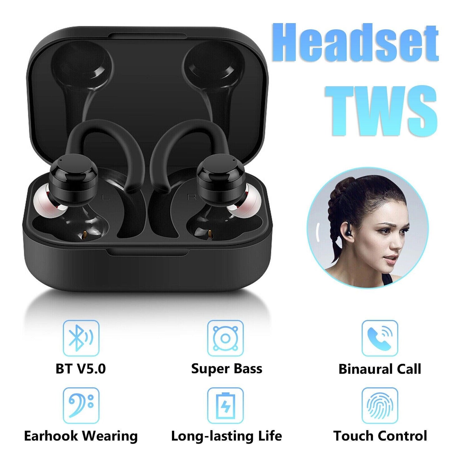 Audifonos inalambricos Bluetooth 5.0 Auriculares Para Telefonos Tablet Universal