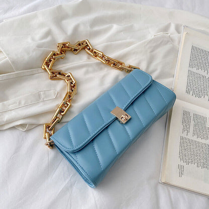 All-match Handbags PU Leather Chain Shoulder Bags Women Texture Shopping Bag