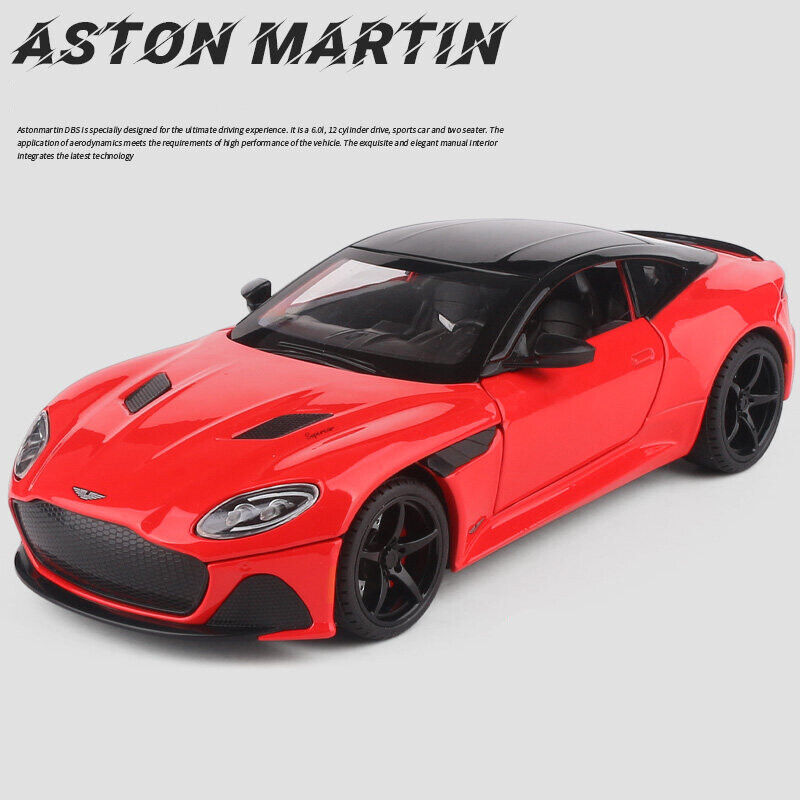 1:24 Aston Martin DBS Superleggera Diecast Model Vehicle Toy Car New Gift Kids
