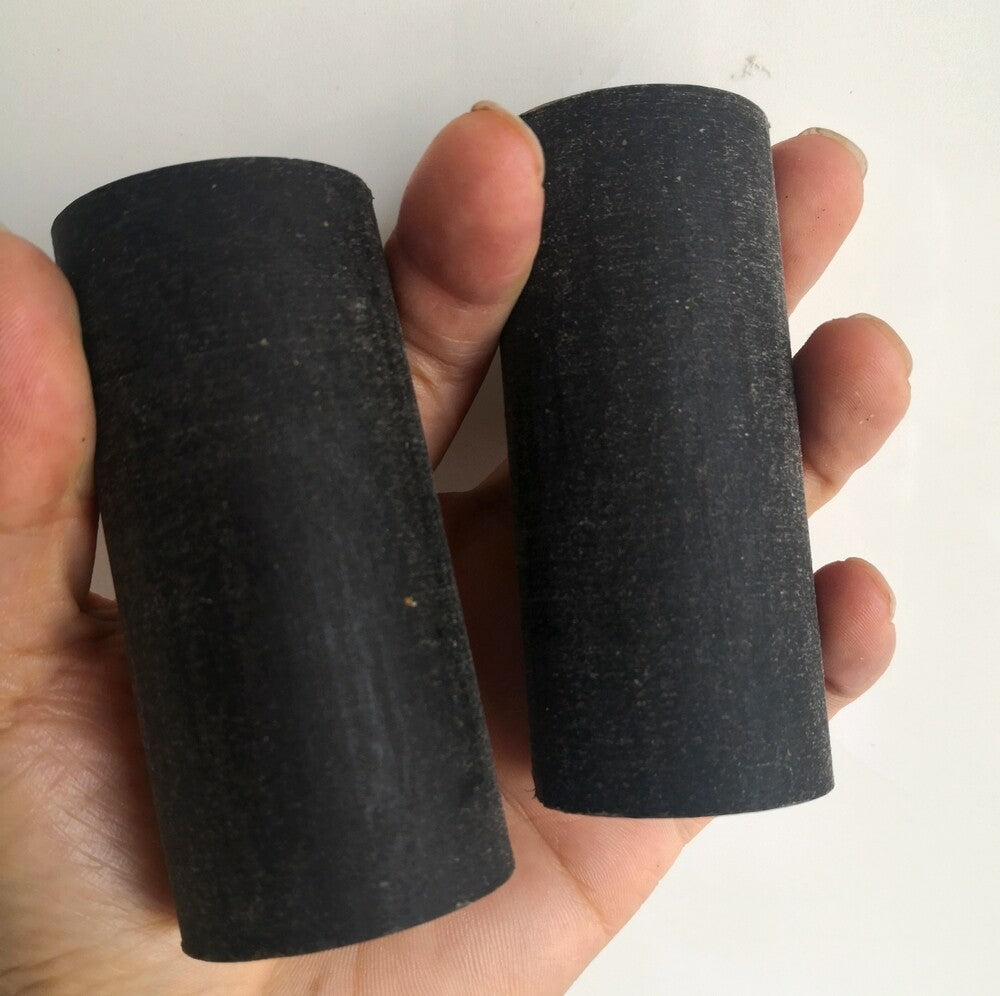 2 Pcs 3.5x9CM Natural Water Buffalo Horn Rod Roll Cylinder Dowels Handle Tool