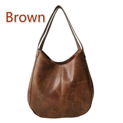 Shoulder Bag Women Capacity Ladies Hand Bags Vintage PU Leather Women Bag
