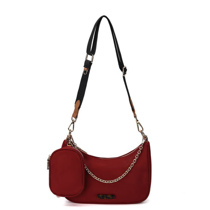 Shoulder Crossbody Pleated One Shoulder Bag Synthetic Leather Crossbody Purse