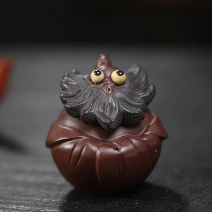 Chinese Yixing Tea Pet Handmade Tea Figurine Ornaments Sculpture Decors Tea Set