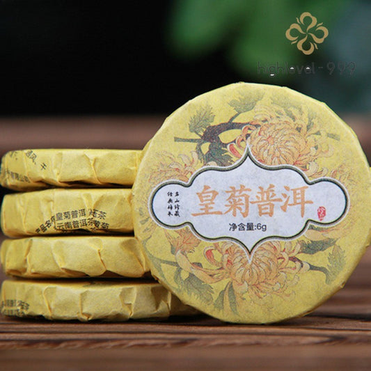500g Chrysanthemum Pu'er Tea Cake Xiaotuo Tea Flower Tea Yunnan Ripe Pu-erh Tea